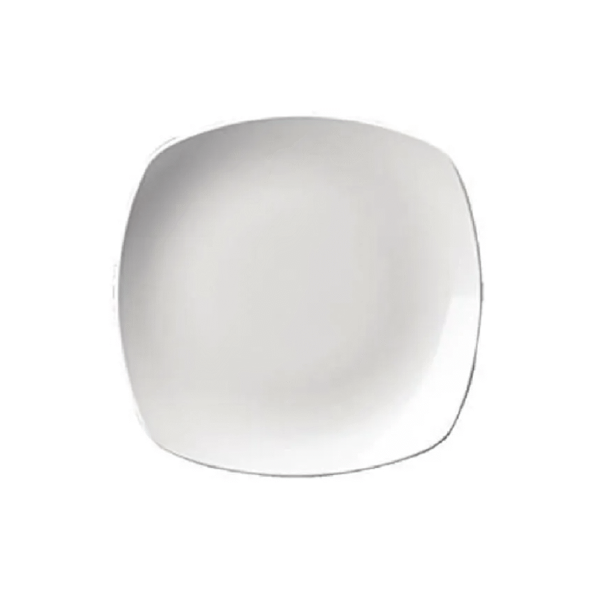 PLATO #10 EXTRA PARILLERO SEMICUADRADO BLANCO 24U/CAJA PORCELANA - Imagen 1
