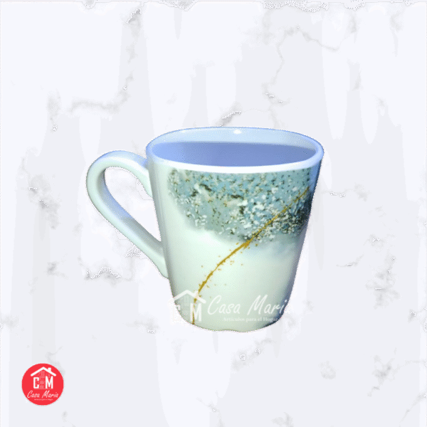 TAZA MELAMINA 120 PZA BLANCO DECO CELESTE MEDIANO