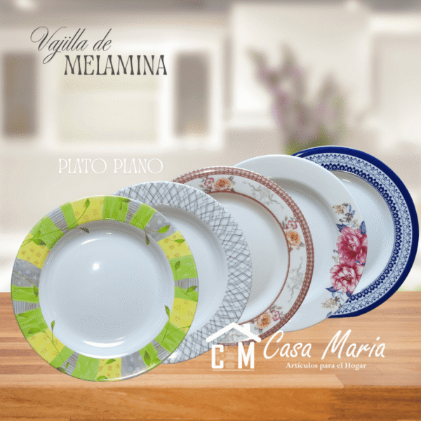 PLATO PLANO 120U/B MELAMINA CAROLINE