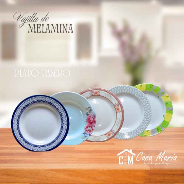 PLATO PANERO NUEVO DISEÑO SEMICUADRADO 120U/B MELAMINA CAROLINE