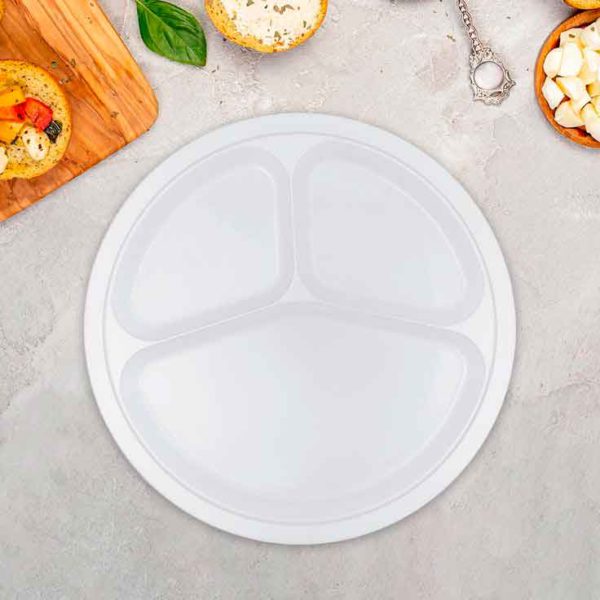 PLATO DE POLLO MEDIANO BLANCO 96PCS PPA MELAMINA