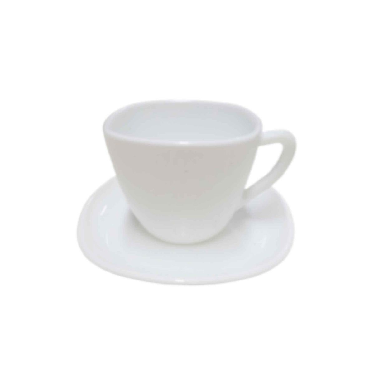 TAZA Y PLATILLO VIDRIO TEMPLADO ISAMENA - Imagen 1