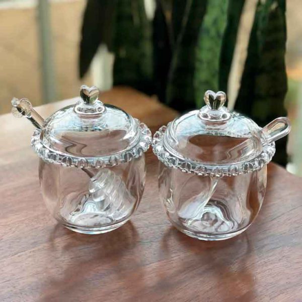 AZUCARERO LOVE CON CUCHARA MIELERA 9,5CM FINECCY