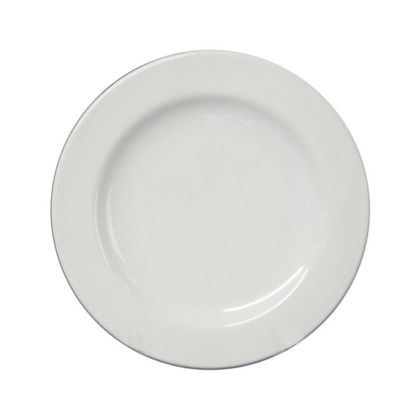 PLATO #9 PLANO BLANCO CON ALA PORCELANA 48U/B