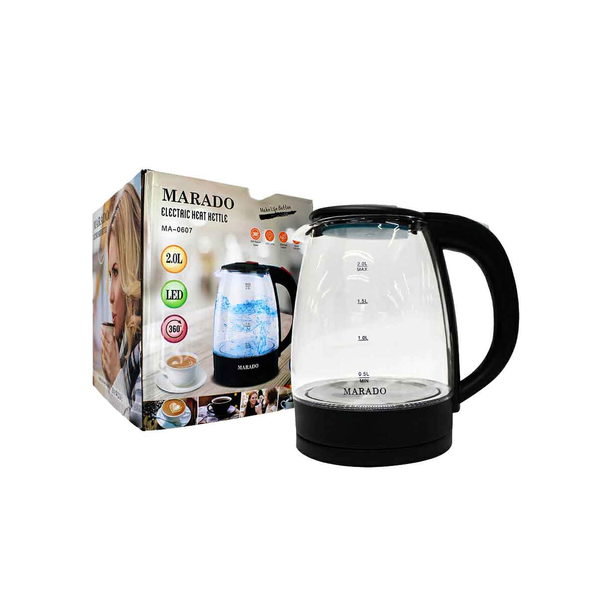 MARADO HERVIDOR DE AGUA, VIDRIO - Imagen 1