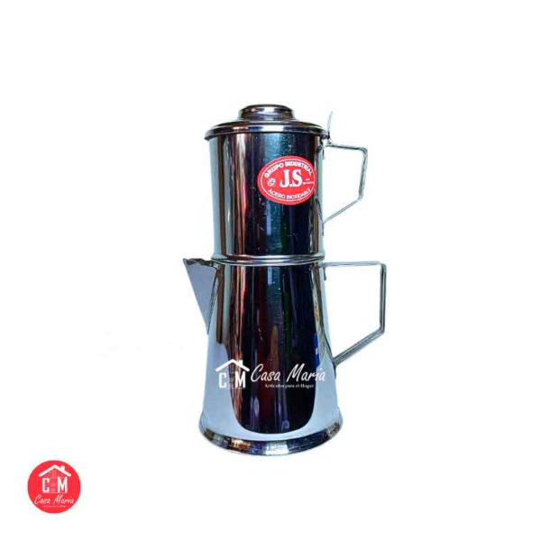 CAFETERA DE ACERO INOX RECTA MEDIANA 500ML