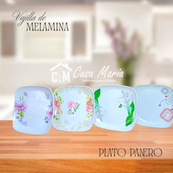 PLATO PANERO SEMICUADRADO MELAMINA MAYA