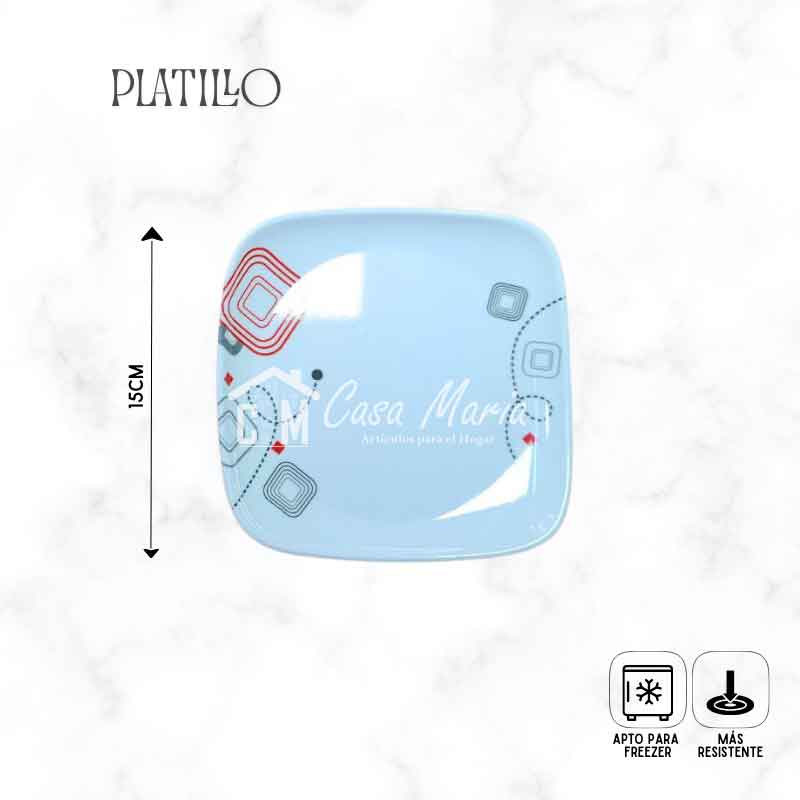 10 PLATILLO SEMICUADRADO MELAMINA MAYA - Imagen 5