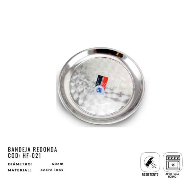 BANDEJA CHAROLA REDONDA #40 IRACUAS