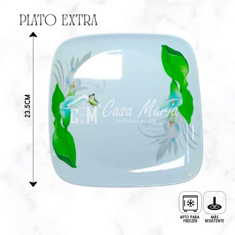 28 PLATO SEMICUADRADO MELAMINA MAYA - Imagen 4