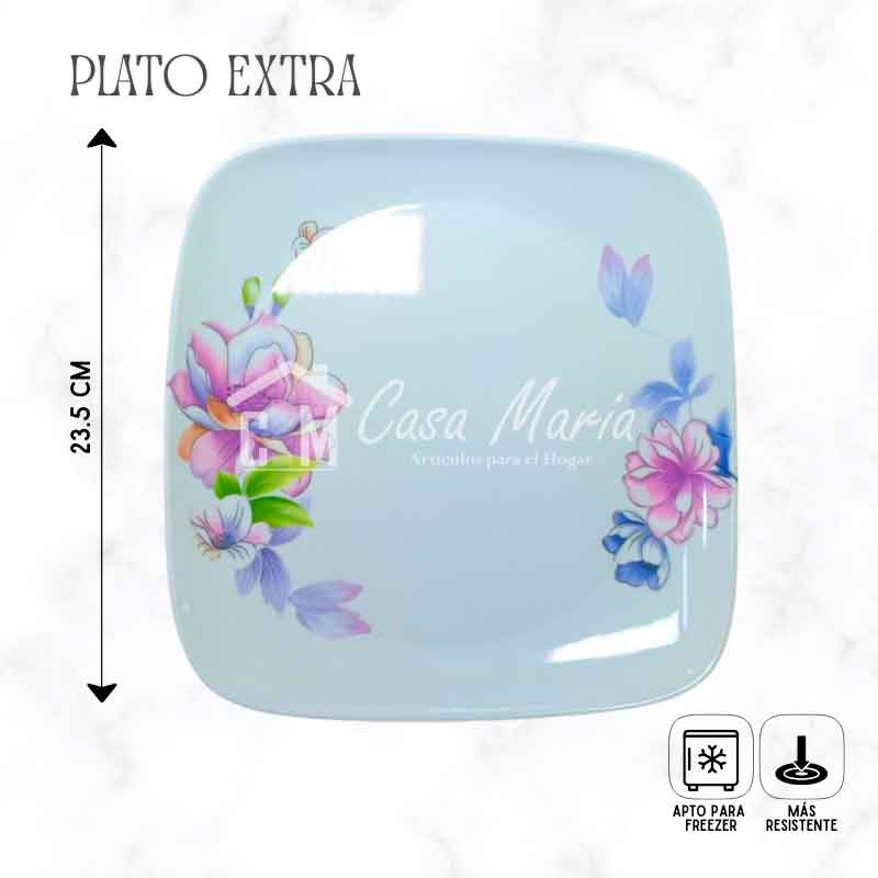 29 PLATO SEMICUADRADO MELAMINA MAYA - Imagen 5