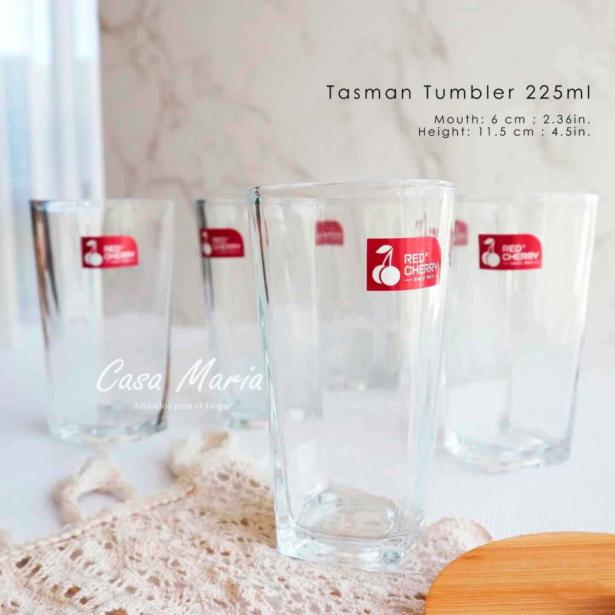 VASO JUGO TASMAN 225ML 72U/b RED CHERRY - Imagen 1