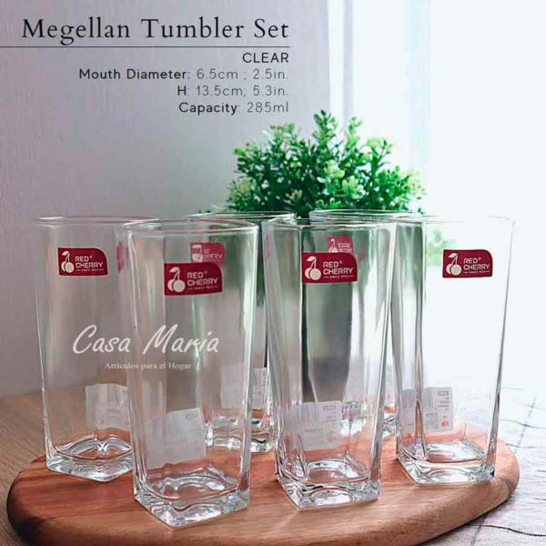 VASO CUADRADO LARGO 72U/BOX RED CHERRY