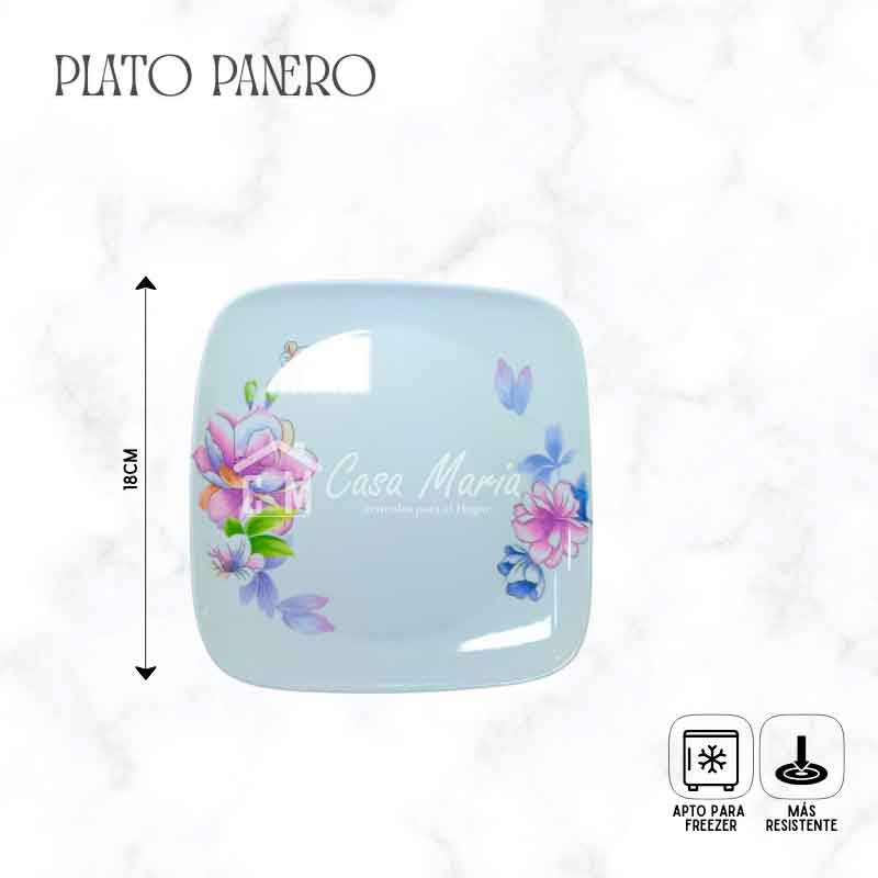 5 PLATO PANERO SEMICUADRADO MELAMINA MAYA - Imagen 5