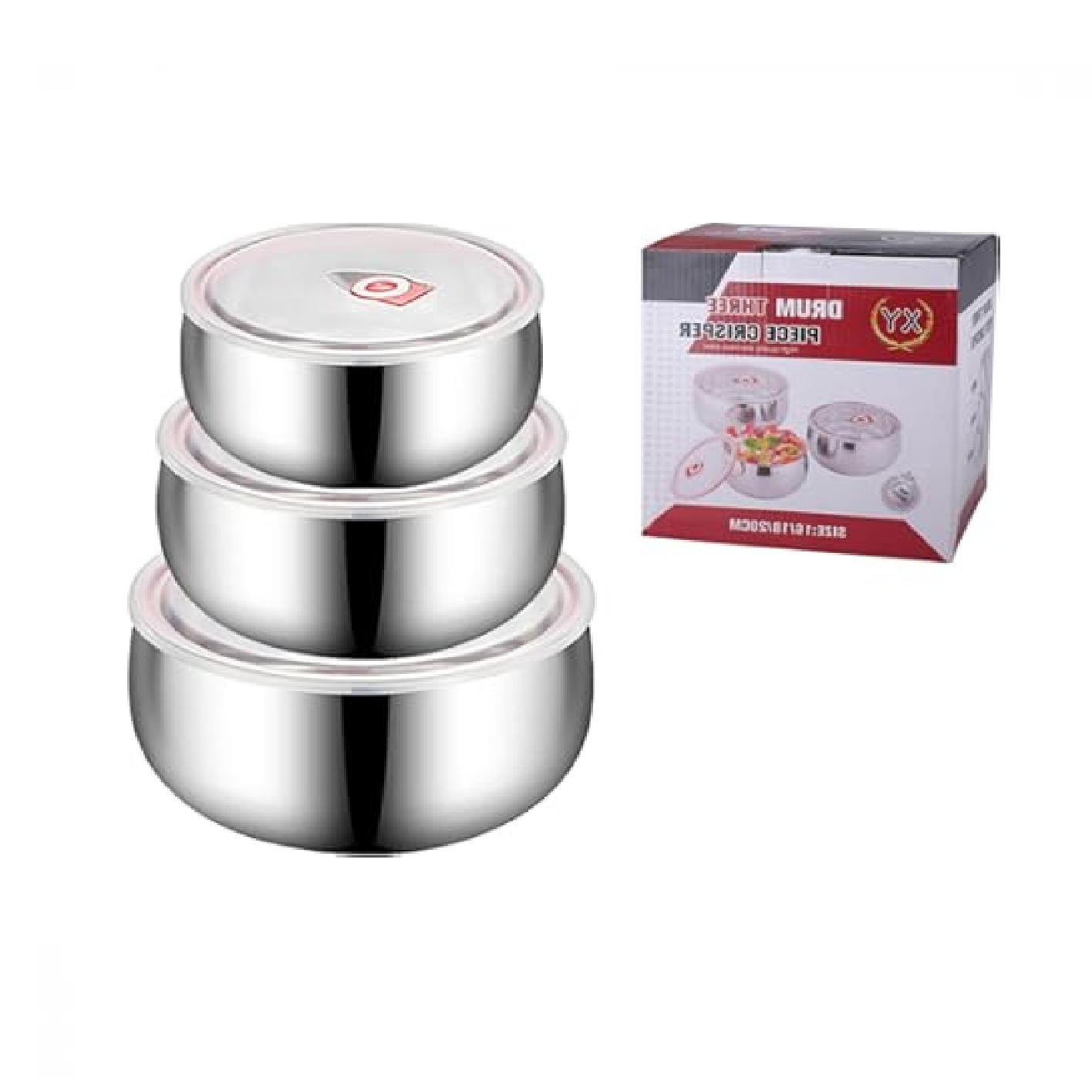 5071-min JUEGO DE TAPPER 3 PZA ACERO MODELO BOLITA TAPA PLASTICA - Imagen 1