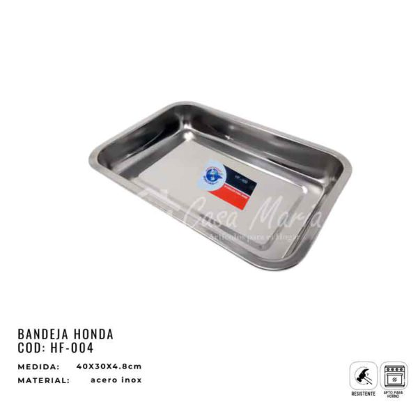 BANDEJA RECTANGULAR HONDA #04 40X30X4.8 IRACUAS
