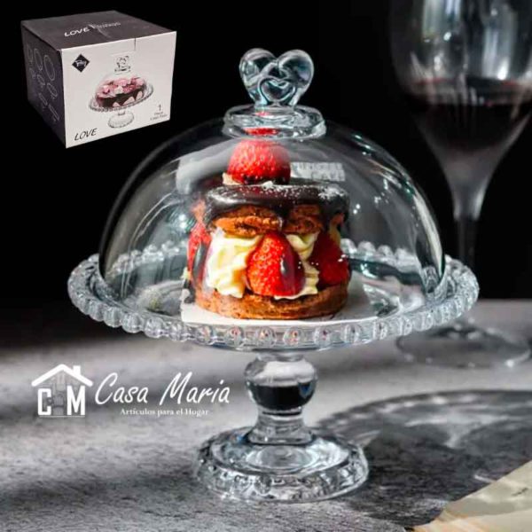 QUESERA CON PEDESTAL LOVE 8SET/B