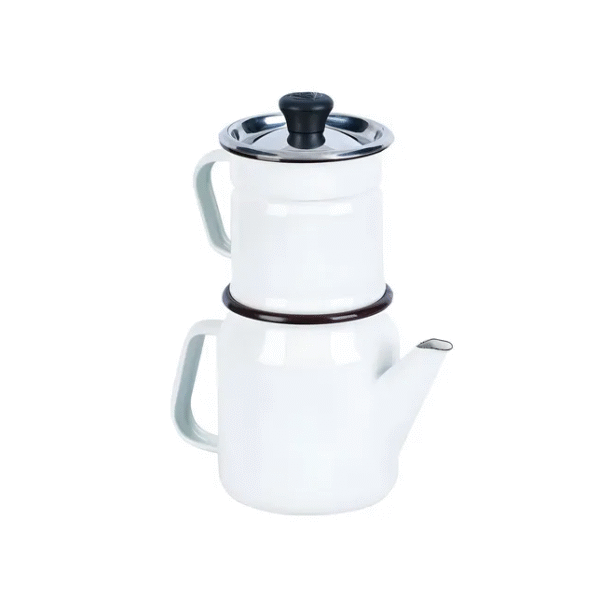 CAFETERA 2PZAS BLANCO 12U/B RECORD